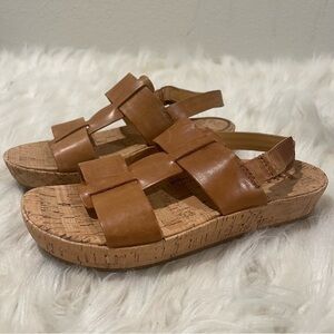 Women’s Korks By Kork Ease Tan Leather Strappy Sandals Size 6 US!